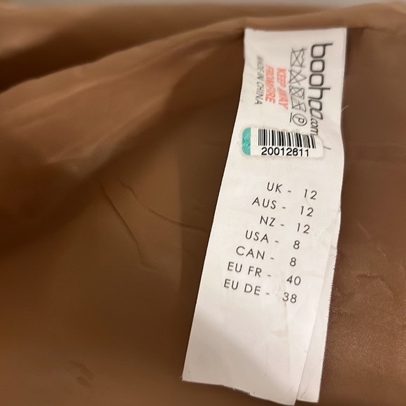 Boohoo Petite Double Breasted Camel Duster Coat - Picture 6 of 11